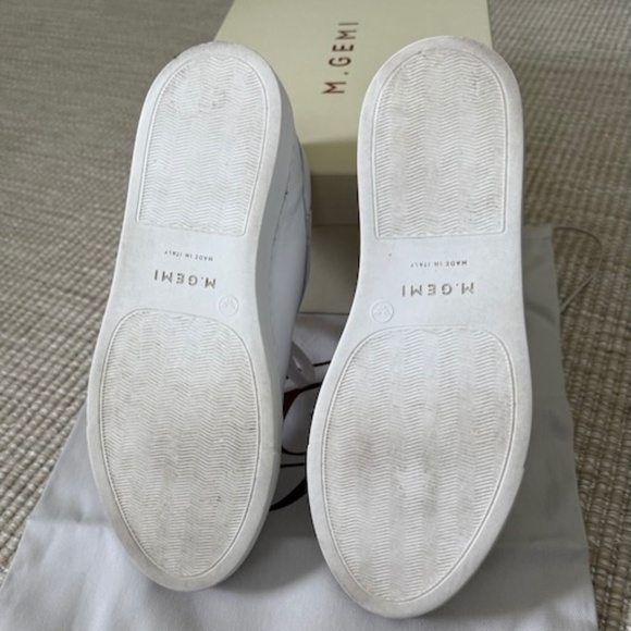 M. GEMI Palestra Due White Leather Sneakers Size 37.5 (US7) - Picture 4 of 8